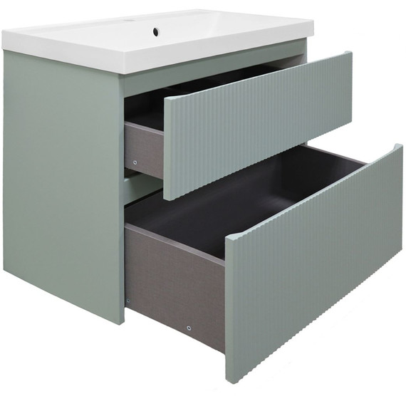 Тумба подвесная с раковиной Azario Viola 80/2 80 см CS00097142, фисташковый - фото 4