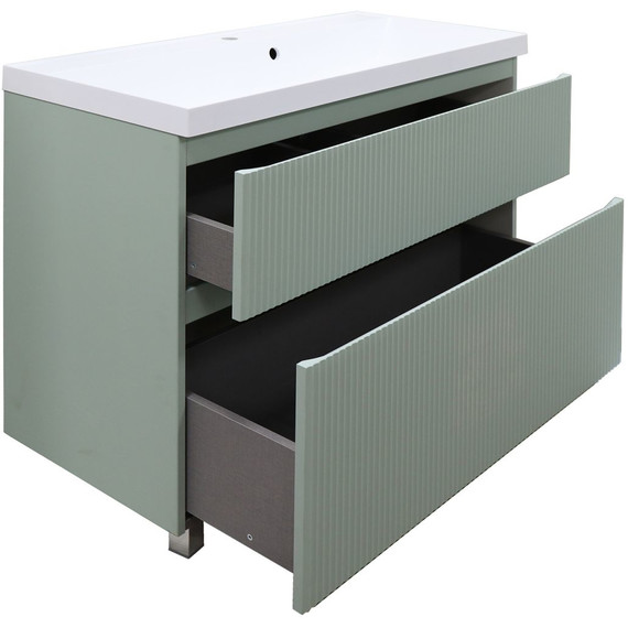 Тумба напольная с раковиной Azario Viola 100/2H 100 см CS00097145, фисташковый - фото 8