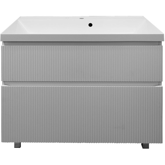 Тумба напольная с раковиной Azario Viola 100/2H 100 см CS00097146, белый матовый - фото 5