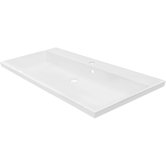 Тумба подвесная с раковиной Azario Viola 100/2H 100 см CS00097149, белый матовый - фото 6