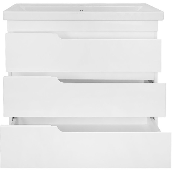 Тумба напольная с раковиной Loranto Kantri 80/3H 80 см CS00097257 (раковина Фостер 80) белый глянцевый - фото, картинка 3 Тумба напольная с раковиной Loranto Kantri 80/3H 80 см CS00097257 (раковина Фостер 80) белый глянцевый - фото 3