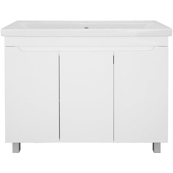 Тумба напольная с раковиной Loranto Kantri 100 см CS00097260 (раковина Фостер 100) белый глянцевый - фото, картинка 3 Тумба напольная с раковиной Loranto Kantri 100 см CS00097260 (раковина Фостер 100) белый глянцевый - фото 3