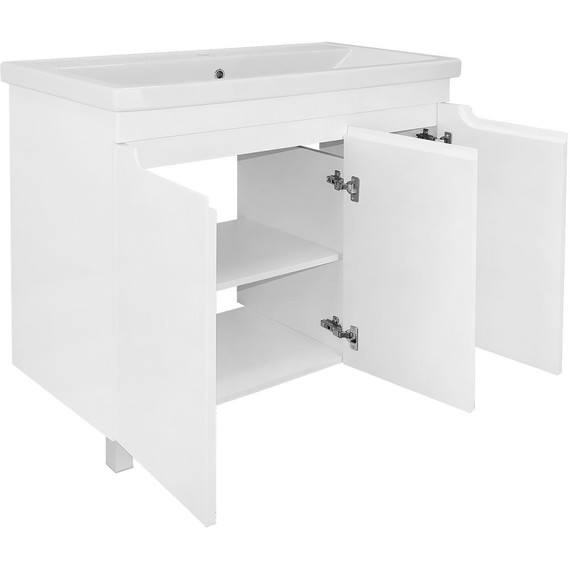 Тумба напольная с раковиной Loranto Kantri 100 см CS00097260 (раковина Фостер 100) белый глянцевый - фото, картинка 7 Тумба напольная с раковиной Loranto Kantri 100 см CS00097260 (раковина Фостер 100) белый глянцевый - фото 7