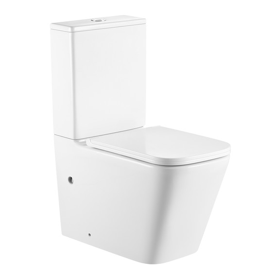 Унитаз-компакт безободковый Azario Terra AZ-6003-A с тонкой крышкой микролифт (Система смыва Торнадо) - фото 2