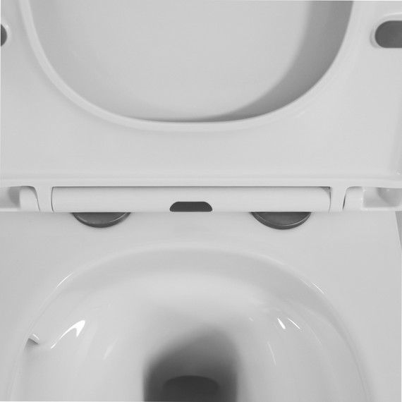 Унитаз подвесной Azario Blanco AZ-9003WT с тонкой крышкой микролифт (Система смыва Торнадо) - фото 10