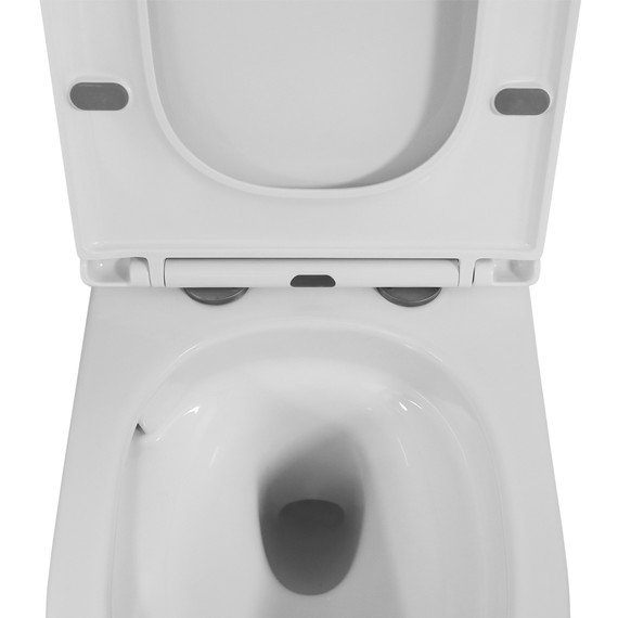 Унитаз подвесной Azario Blanco AZ-9003WT с тонкой крышкой микролифт (Система смыва Торнадо) - фото 8