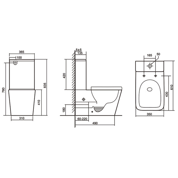 Унитаз-компакт безободковый Azario Terra AZ-6003-A с тонкой крышкой микролифт (Система смыва Торнадо) - фото 14