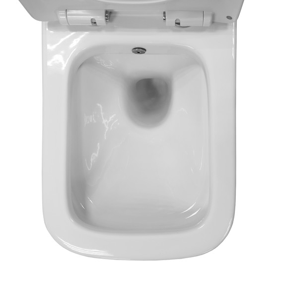 Унитаз подвесной безободковый Azario Nove AZ-9321B с тонкой крышкой микролифт - фото 8