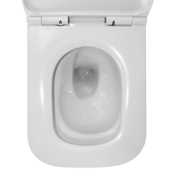 Унитаз подвесной безободковый Azario Cascad AZ-2303-A с тонкой крышкой микролифт (Система смыва Торнадо) - фото 9