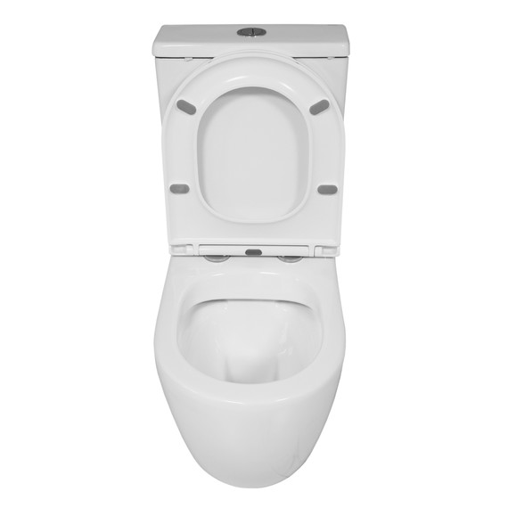 Унитаз-компакт безободковый Azario Blanco AZ-T003B-R с тонкой крышкой микролифт - фото 5