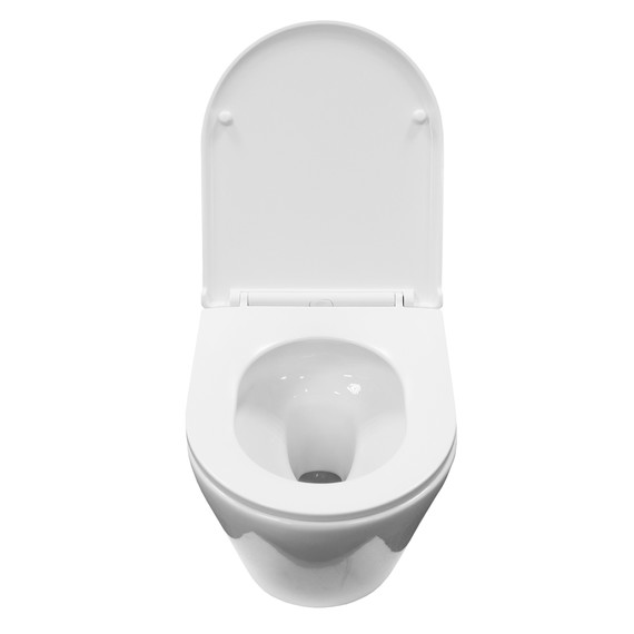 Унитаз подвесной безободковый Azario Nove AZ-9312T с тонкой крышкой микролифт - фото 4