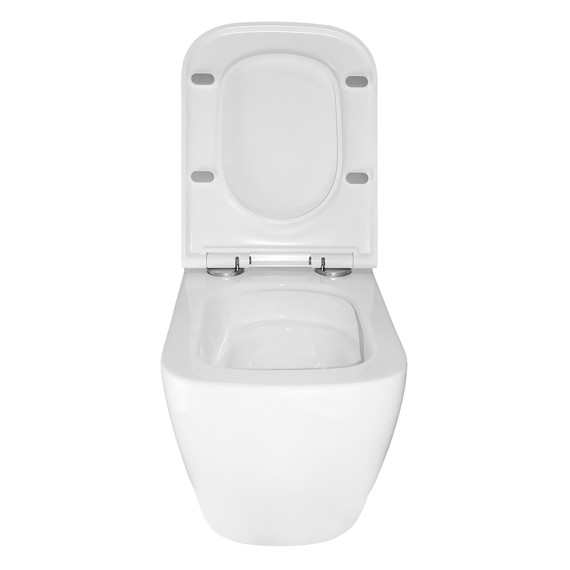 Унитаз подвесной безободковый Azario Legenda AZ-2305-AS с тонкой крышкой микролифт (Система смыва Торнадо) - фото 6