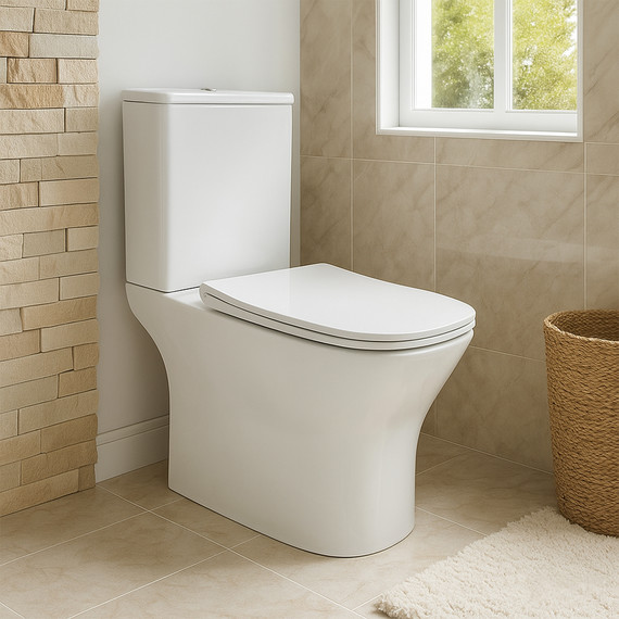 Унитаз-компакт безободковый Azario Kashmir AZ-9143S с тонкой крышкой микролифт - фото 18