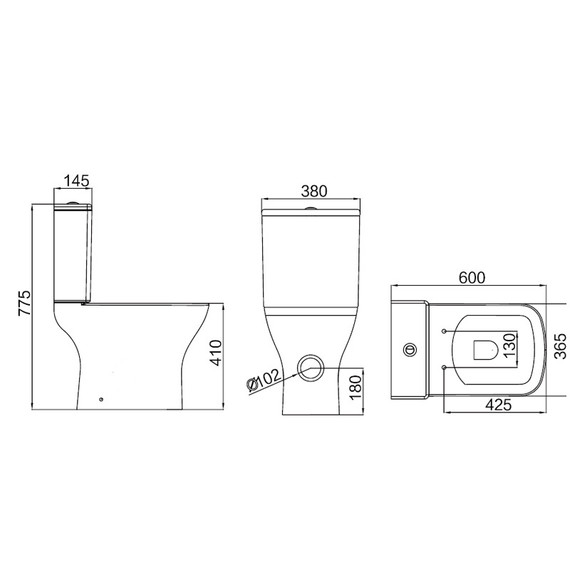 Унитаз-компакт безободковый Azario Iris AZ-8353 с тонкой крышкой микролифт - фото 15