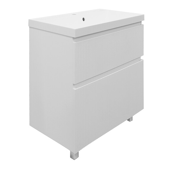 Тумба напольная с раковиной Azario Viola 80/2H 80 см CS00097140, белый матовый - фото 