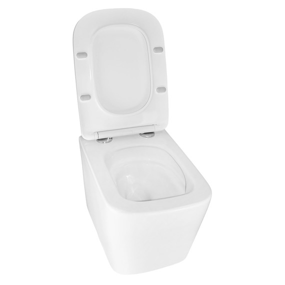 Унитаз подвесной безободковый Azario Cascad M AZ-10002 с тонкой крышкой микролифт (Система смыва Торнадо) - фото 4