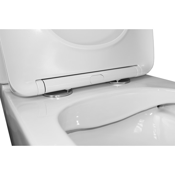 Унитаз-компакт безободковый Azario Ferra AZ-1015 с тонкой крышкой микролифт - фото 7