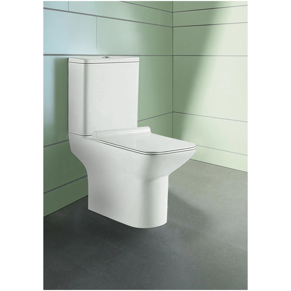 Унитаз-компакт безободковый Azario Glory AZ-49 с тонкой крышкой микролифт - фото 16