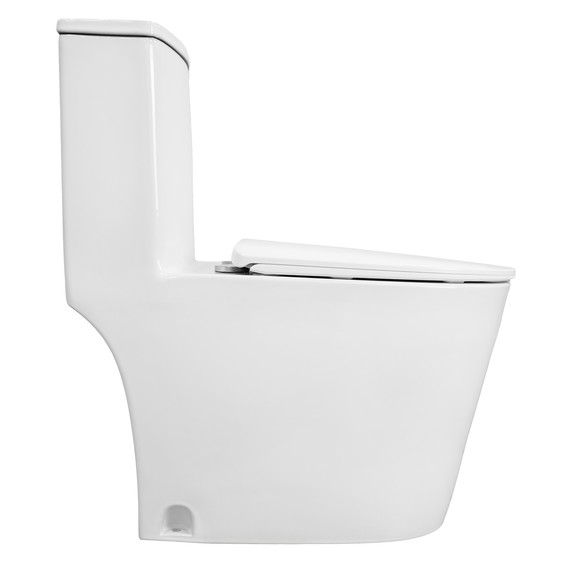 Унитаз-моноблок безободковый Azario Ansa AZ-2301 с тонкой крышкой микролифт - фото 8