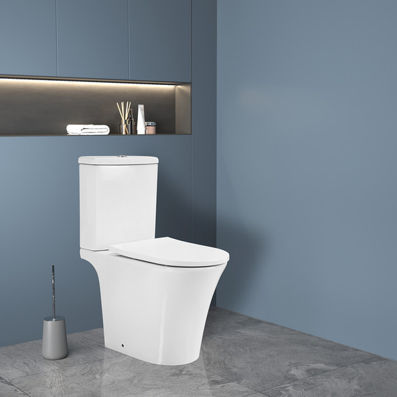 Унитаз-компакт безободковый Azario Vise AZ-1343BT с тонкой крышкой микролифт - фото 12