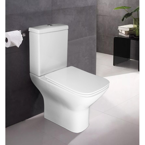 Унитаз-компакт безободковый Azario Iris AZ-8353 с тонкой крышкой микролифт - фото 14