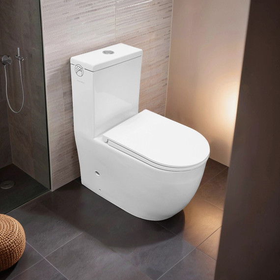Унитаз-моноблок Azario Velluto AZ-6281 с тонкой крышкой микролифт (Система смыва Торнадо) - фото 15