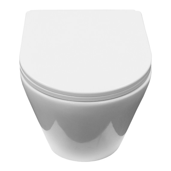 Унитаз подвесной безободковый Azario Nove AZ-9312T с тонкой крышкой микролифт - фото 3