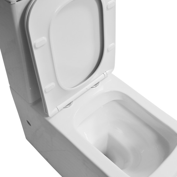 Унитаз-компакт безободковый Azario Indor AZ-T004B-R с тонкой крышкой микролифт - фото 5