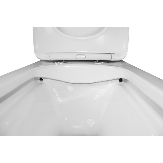 Унитаз-компакт безободковый Azario Ferra AZ-1015 с тонкой крышкой микролифт - фото 6