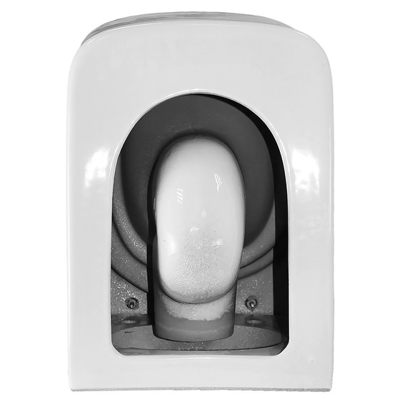 Унитаз подвесной безободковый Azario Cascad M AZ-10002 с тонкой крышкой микролифт (Система смыва Торнадо) - фото 15