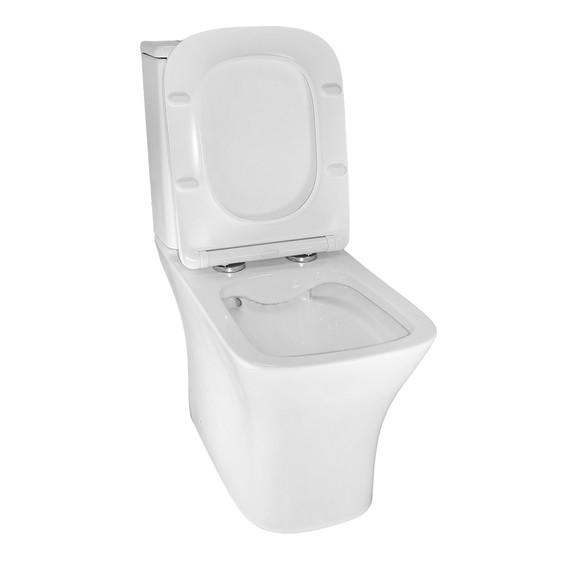 Унитаз-компакт безободковый Azario Kashmir AZ-9143S с тонкой крышкой микролифт - фото 4