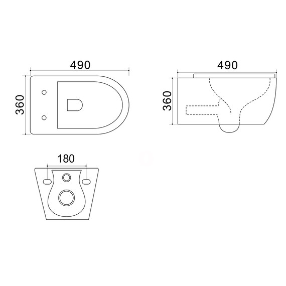 Унитаз подвесной безободковый Azario Geno AZ-2196-D с тонкой крышкой микролифт - фото 14
