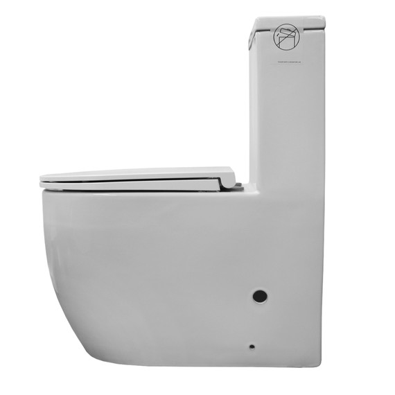 Унитаз-моноблок Azario Velluto AZ-6281 с тонкой крышкой микролифт (Система смыва Торнадо) - фото 13