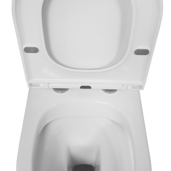 Унитаз-компакт безободковый Azario Blanco AZ-T003B-R с тонкой крышкой микролифт - фото 7