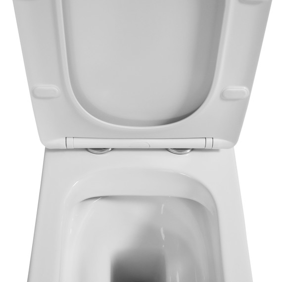 Унитаз-компакт безободковый Azario Indor AZ-T004B-R с тонкой крышкой микролифт - фото 6