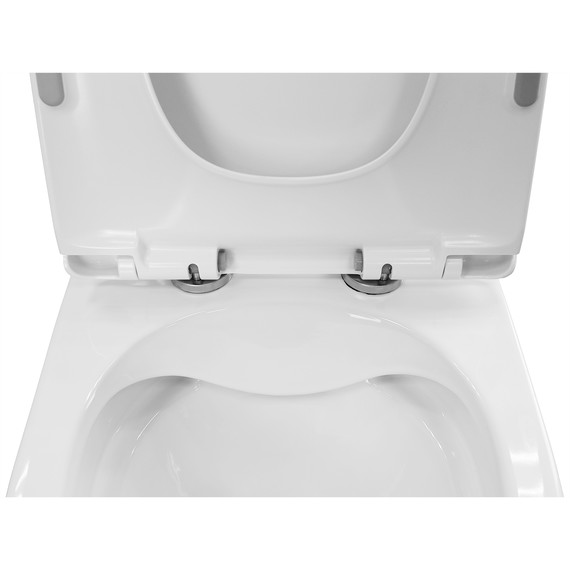 Унитаз-моноблок безободковый Azario Ansa AZ-2301 с тонкой крышкой микролифт - фото 11