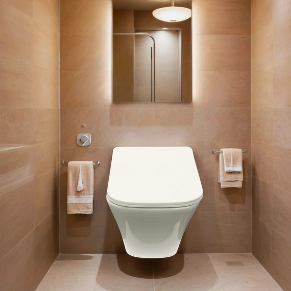 Унитаз подвесной безободковый Azario Nove AZ-9321B с тонкой крышкой микролифт - фото 15