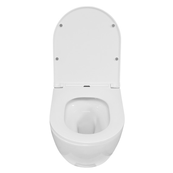 Унитаз подвесной Azario Blanco AZ-9003WT с тонкой крышкой микролифт (Система смыва Торнадо) - фото 5