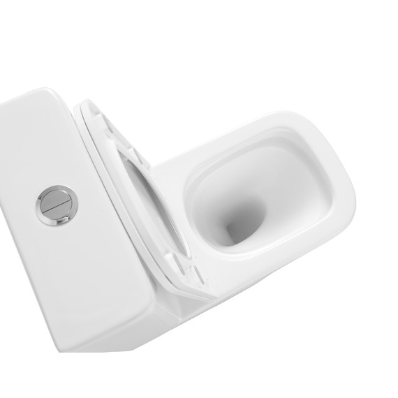 Унитаз-компакт безободковый Azario Terra AZ-6003-A с тонкой крышкой микролифт (Система смыва Торнадо) - фото 5