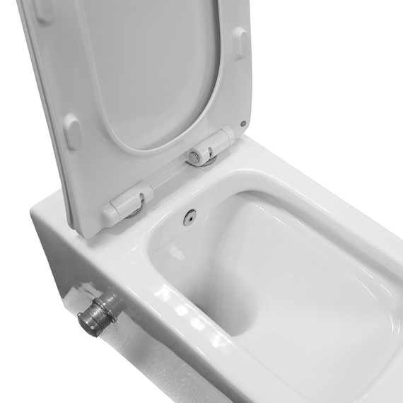 Унитаз подвесной безободковый Azario Nove AZ-9321B с тонкой крышкой микролифт - фото 6