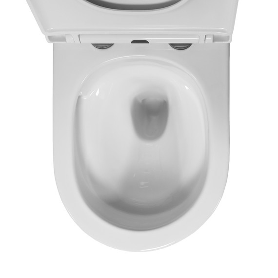 Унитаз подвесной Azario Blanco AZ-9003WT с тонкой крышкой микролифт (Система смыва Торнадо) - фото 9