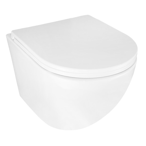 Унитаз подвесной безободковый Azario Gloria AZ-2003T с тонкой крышкой микролифт - фото 2