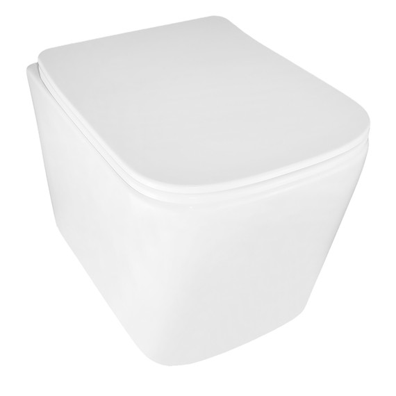 Унитаз подвесной безободковый Azario Cascad M AZ-10002 с тонкой крышкой микролифт (Система смыва Торнадо) - фото 2