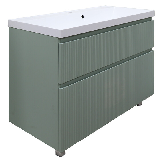 Тумба напольная с раковиной Azario Viola 100/2H 100 см CS00097145, фисташковый - фото 