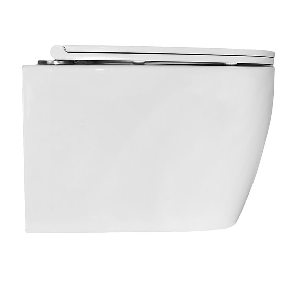 Унитаз подвесной безободковый Azario Legenda AZ-2305-AS с тонкой крышкой микролифт (Система смыва Торнадо) - фото 14