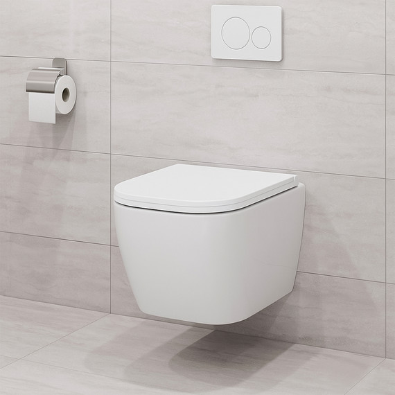 Унитаз подвесной безободковый Azario Legenda AZ-2305-AS с тонкой крышкой микролифт (Система смыва Торнадо) - фото 17