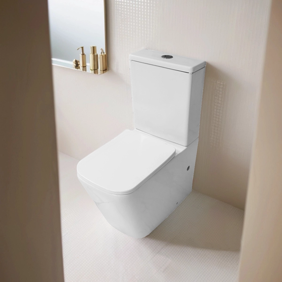 Унитаз-компакт безободковый Azario Indor AZ-T004B-R с тонкой крышкой микролифт - фото 13