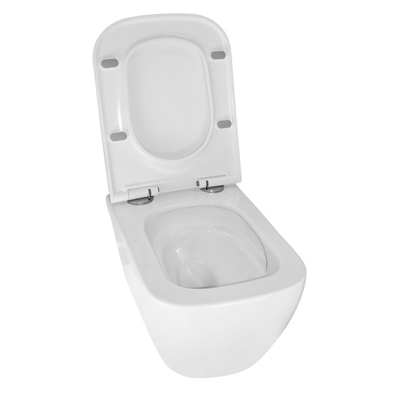 Унитаз подвесной безободковый Azario Legenda AZ-2305-AS с тонкой крышкой микролифт (Система смыва Торнадо) - фото 5