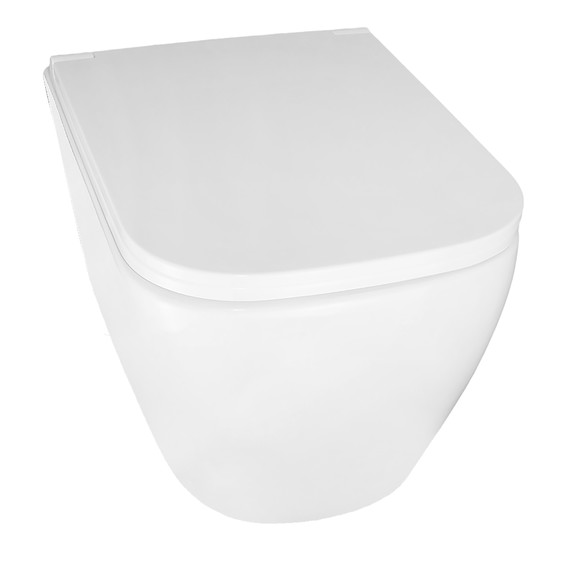 Унитаз подвесной безободковый Azario Legenda AZ-2305-AS с тонкой крышкой микролифт (Система смыва Торнадо) - фото 3