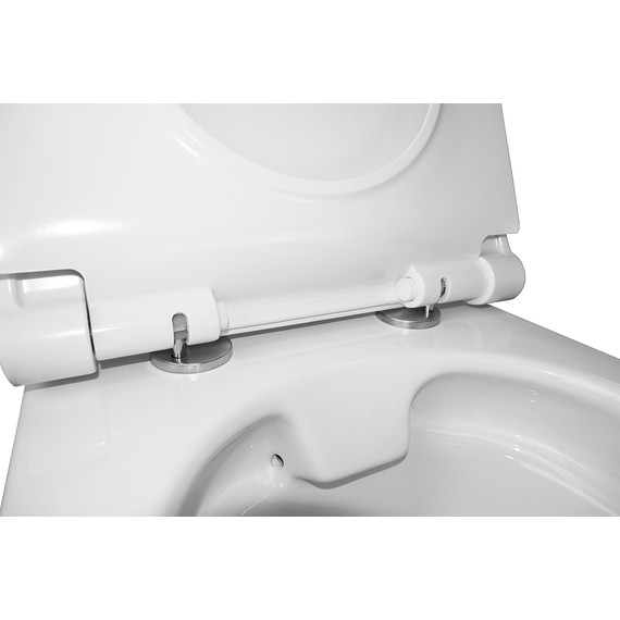 Унитаз подвесной безободковый Azario Geno AZ-2196-D с тонкой крышкой микролифт - фото 7